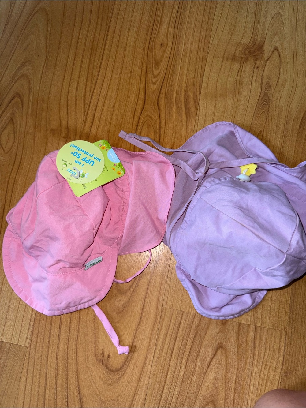 i play. Kids Sun Hats in Pink and Lavender with Chin Straps